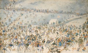 Figures patinant sur glace, 1876
