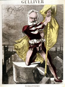 Caricature de Victor Hugo par Georges Montbard (1841-1905) - "Gulliver - Romantisme"
