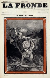 La Marseillaise dessinée apparue dans le journal La Fronde. Gravure de Charles Auguste Dit Montbard Loye (1841-1905) - Charles Auguste Loye