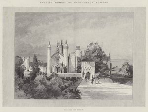 Maisons anglaises, Alton Towers, vue depuis la terrasse - Charles Auguste Loye