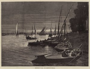 Croquis au Caire, le Port de Boulak - Charles Auguste Loye