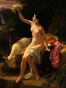 Une idylle pastorale - Charles Auguste Steuben