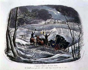 Un signal de détresse, ou le visiteur de Noël, gravé par R.G. Reeve, pub. par Thomas McLean