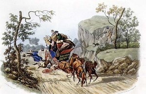 "Les Accidents arrivent même aux Meilleures Voitures!", gravée par R.G. Reeve, publiée par Thomas McLean