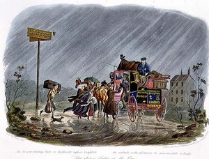 "Un Tarif Accommodant, ou la Galanterie avant le Confort", gravée par R.G. Reeve, publiée par Thomas McLean