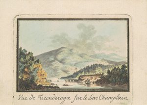 Vue de Ticonderoga depuis le lac Champlain