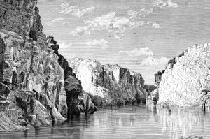 La gorge des Roches de Marbre, Inde, 1895