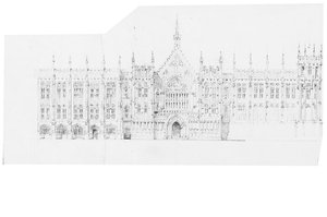Dessin pour les Chambres du Parlement, vers 1836-40
