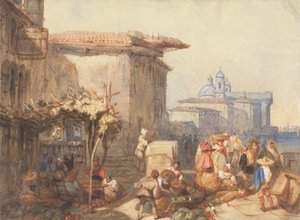 Scène de marché à Venise