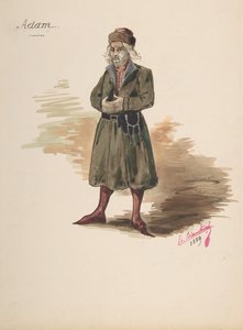 Conception de costume pour Adam, 1889