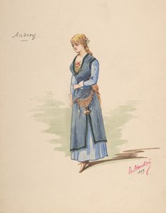 Design de Costume pour Andrey [a], Feuille Descriptive des Accessoires [b], 1889