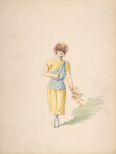 Costume pour un jeune en jaune et bleu, n.d. - Charles Bianchini