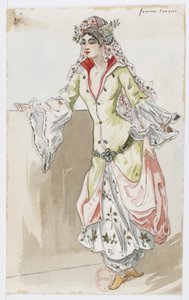 Holmès - La montagne noire - costume designs by Charles Bianchini - 10c. Femme turque - Charles Bianchini