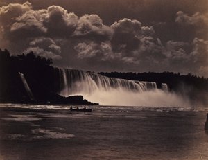 Niagara, avec bateau - Charles Bierstadt