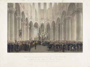 Cérémonie funéraire à la Grande Église de Delft, 17 mars 1865, de Feue Sa Majesté Anna Paulowna Reine-Mère des Pays-Bas née Grande Duchesse de Russie
