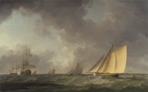 Cutter serré dans une brise fraîche, avec d