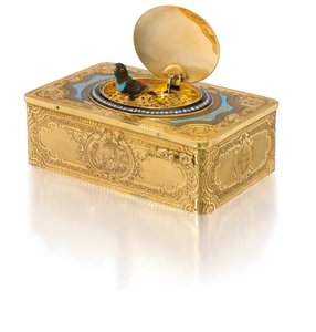 Boîte à oiseau chanteur, vers 1840