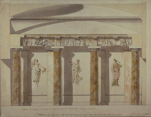 Conception pour le grand cabinet du palais de Pavlovsk, début des années 1780