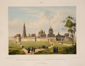 Vue du couvent Novodievitchi à Moscou, années 1840 - Charles Claude Bachelier