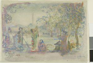 Scène sur un lac le matin