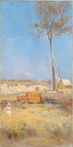 Sous un soleil du sud (Camp de fendeurs de bois) - Charles Edward Conder