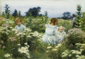 Parmi les fleurs sauvages - Charles Courtney Curran
