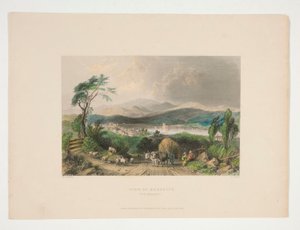 Vue de Meredith, New Hampshire, illustration pour Nathaniel Parker Willis