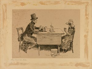 Tom Pinch et sa sœur, tiré de "Martin Chuzzlewit". - Charles Dana Gibson