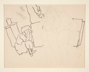 Quatre figures sur la plage, probablement à Provincetown - Charles Demuth