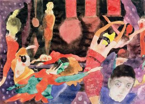 Illustration pour Le Masque de la Mort Rouge de Poe - Charles Demuth