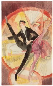Dans le vaudeville : deux danseurs
