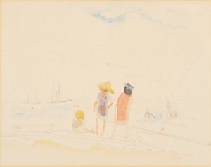 Deux femmes et un enfant sur la plage - Charles Demuth