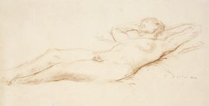 Modèle féminin allongé avec les mains sous la nuque - Charles Despiau