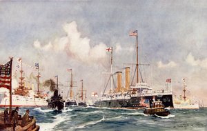 Le vaisseau amiral Crescent à Bar Harbour, 1900
