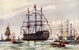La reine à la revue de Spithead de 1845