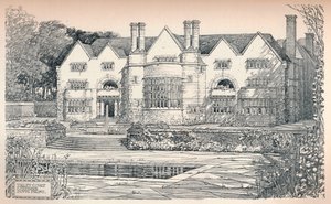 Tirley Court, Cheshire : façade sud, 1906 - Charles Edward Mallows