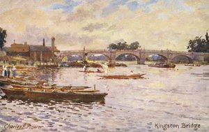 La Tamise : Pont de Kingston - Charles Edwin Flower
