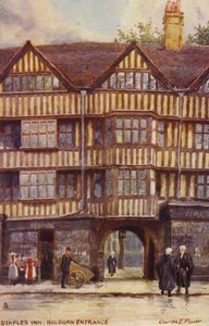 Staples Inn, entrée de Holborn, Londres - Charles Edwin Flower