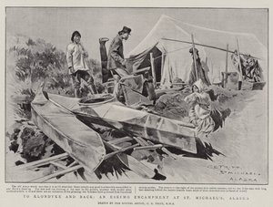 Vers Klondyke et retour, un campement esquimau à St Michael