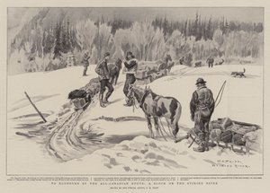 Vers le Klondyke par la route tout canadienne, un blocage sur la rivière Stikine