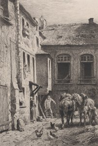 Une cour de Paris en 1865