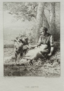 Affection - Charles Emile Jacque
