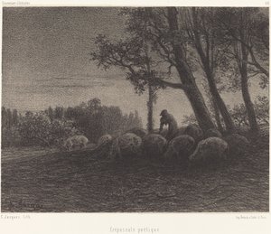 Crépuscule poétique - Charles Emile Jacque