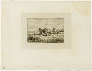 Traversée du pont - Charles Emile Jacque