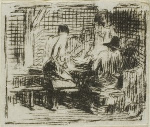 Les buveurs - Charles Emile Jacque