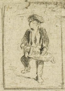 Joueur de vielle - Charles Emile Jacque