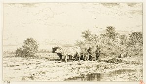 Paysage avec ouvriers agricoles - Charles Emile Jacque