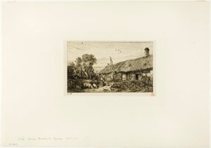 Paysage avec maison de paysan