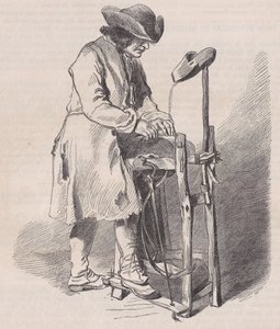 Musée du Louvre, collection des dessins, Le Remouleur, par Watteau, du Magasin Pitto..., vers 1852 - Charles Emile Jacque
