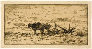 Laboureur et son équipe au repos